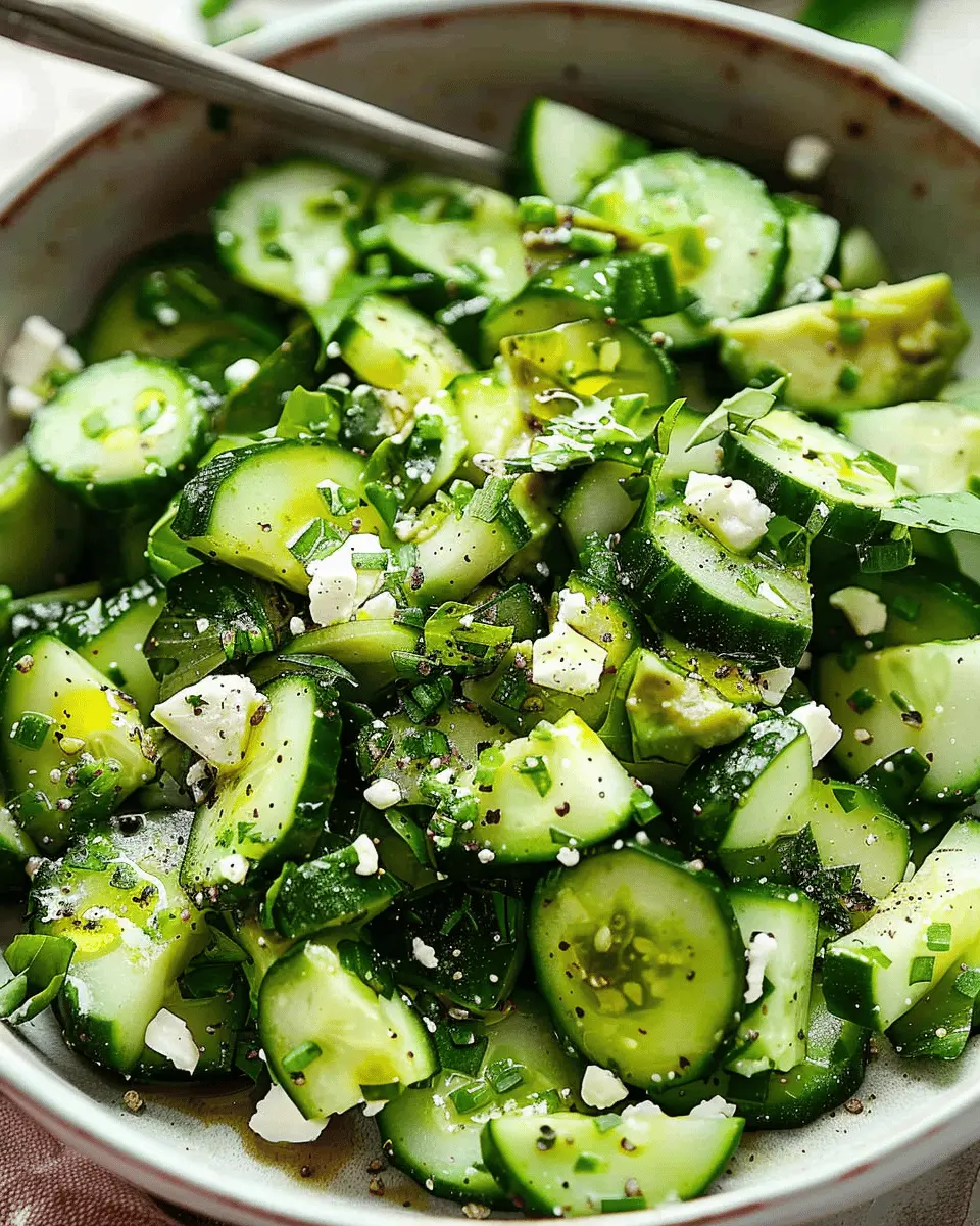 10-Minute Cucumber Avocado Salad: Fresh and Easy Delight for All