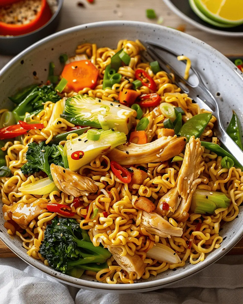 Chicken Ramen Stir Fry: Easy Comfort Food with Turkey Bacon Twist