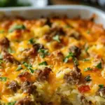 Sausage Hash Brown Breakfast Casserole