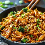 Sticky Garlic Chicken Noodles