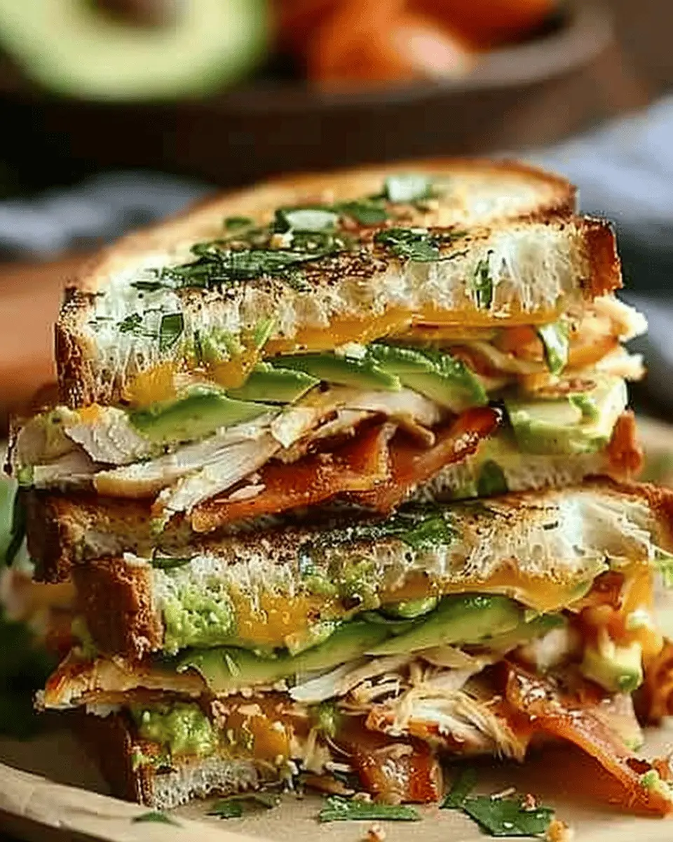 Chicken Avocado Melt Sandwich: Easy Recipe with Turkey Bacon Delight