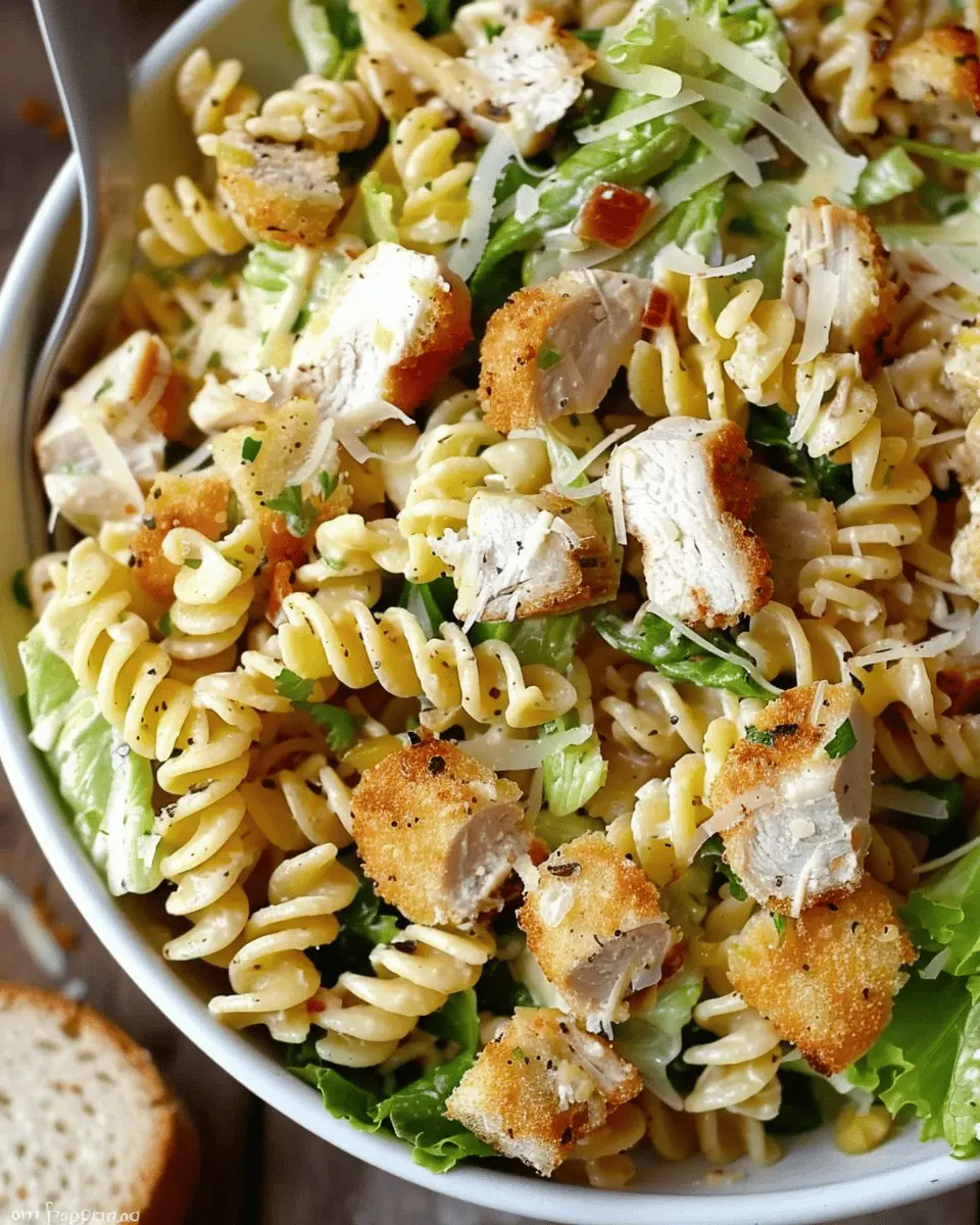Chicken Caesar Pasta Salad with Turkey Bacon: A Fresh Twist