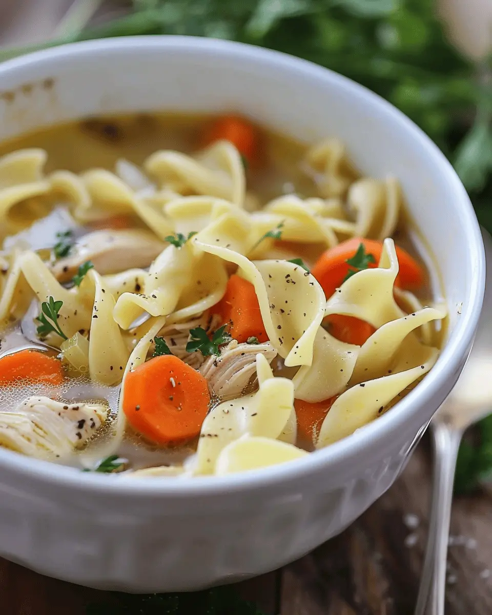 Easy Chicken Noodle Soup: A Comforting Recipe with Egg Noodles