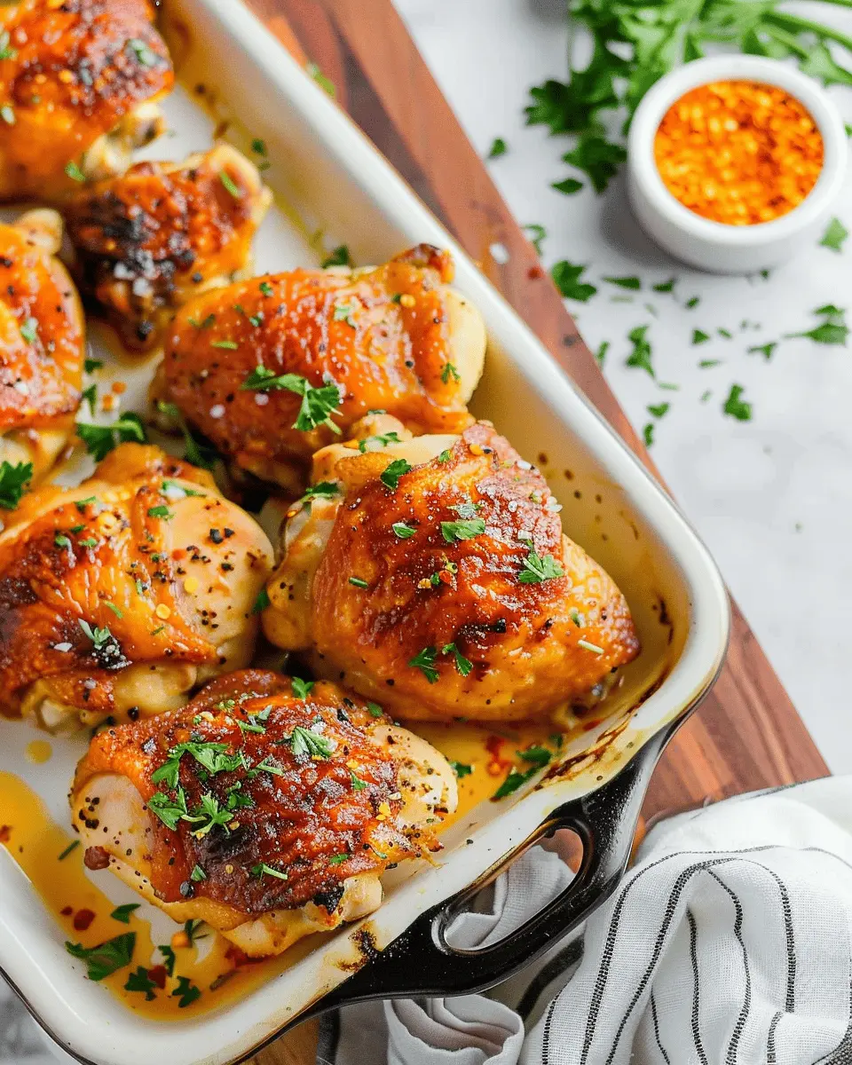 Crispy Baked Chicken Thighs: Easy Recipe for Juicy Perfection