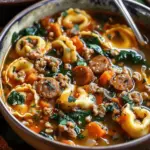 Autumn Tortellini Soup with Sausage