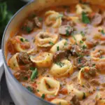 Dutch Oven Tortellini Soup with Sausage