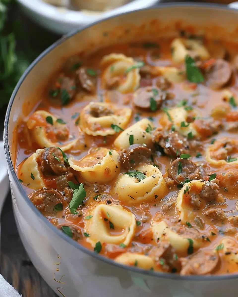 Dutch Oven Tortellini Soup with Sausage: A Cozy, Hearty Delight