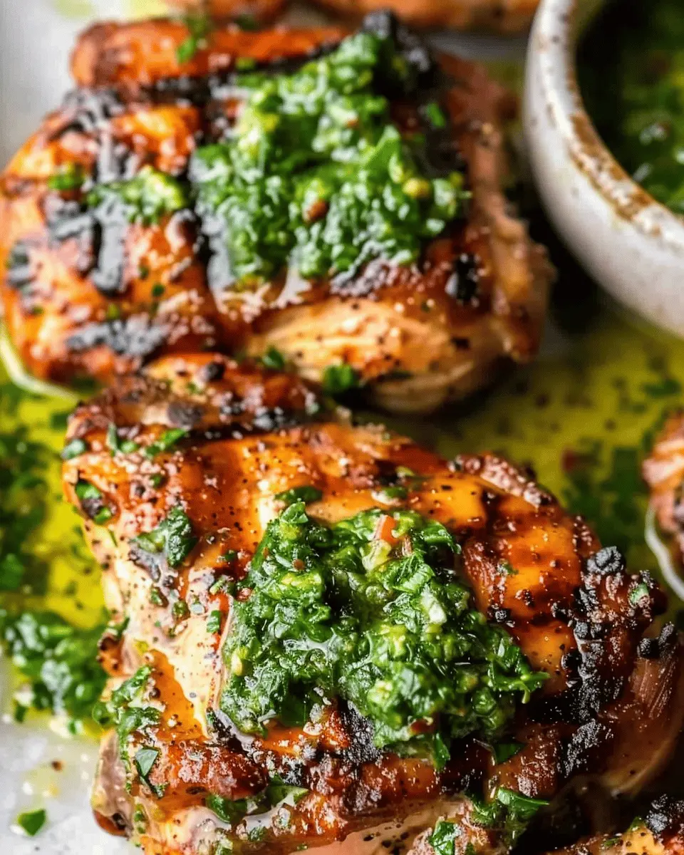 Grilled Chicken Thighs with Chimichurri: Juicy Flavors at Home
