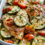 Mediterranean Chicken Zucchini Bake