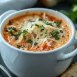 Crockpot Chicken Parmesan Soup