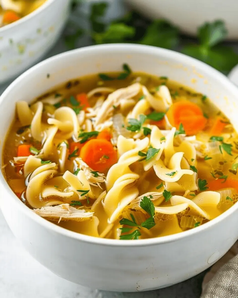 Easy Chicken Noodle Soup with Egg Noodles: A Heartwarming Bowl