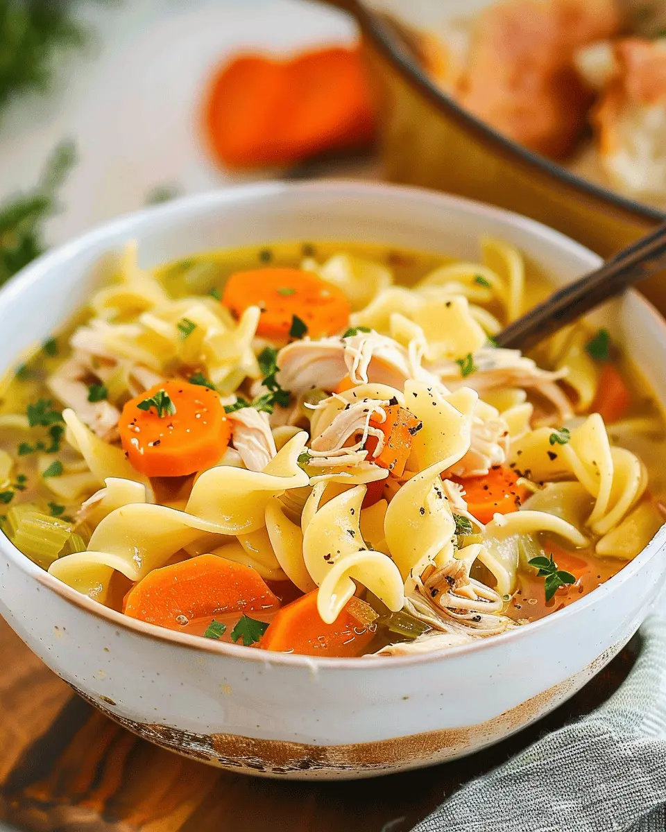 Easy Chicken Noodle Soup: Cozy Comfort with Egg Noodles