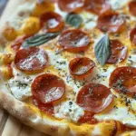 Hot Honey Pepperoni Ricotta Pizza