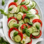 Fresh Cucumber Caprese Salad