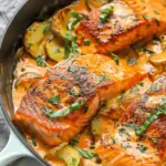 One Pot Creamy Skillet Salmon