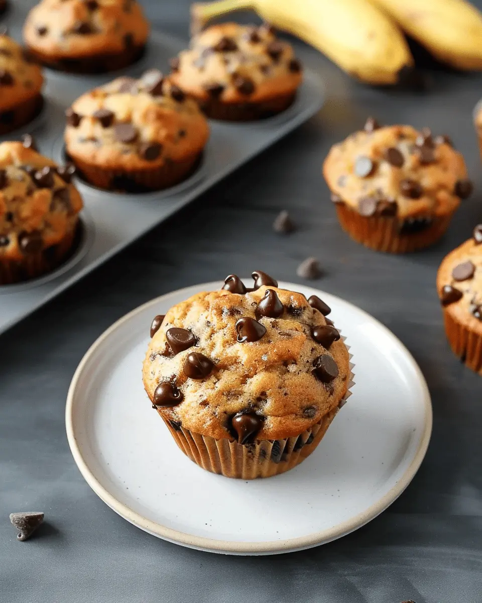 Banana Chocolate Chip Yogurt Muffins: Easy and Delightfully Moist