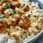 Creamy Smothered Chicken with Rice Recipe