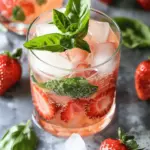Strawberry Basil Gin Fizz