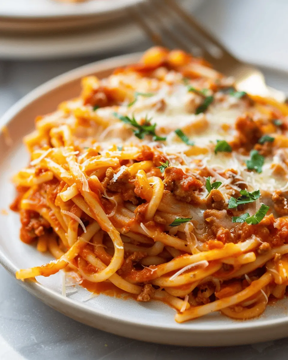 Million Dollar Spaghetti: Indulgent Twist with Turkey Bacon and Chicken Ham