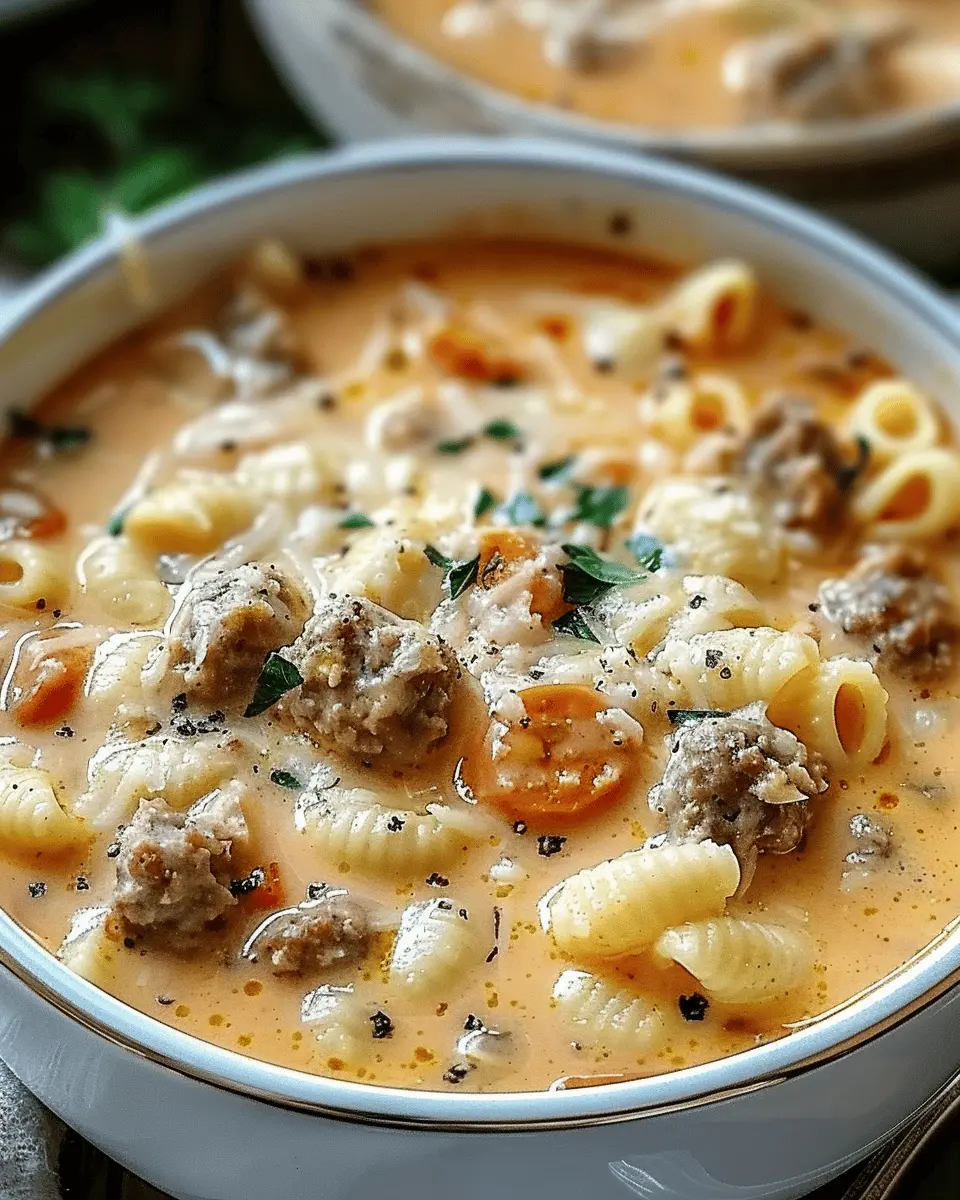Creamy Parmesan Italian Sausage Ditalini Soup for Cozy Nights