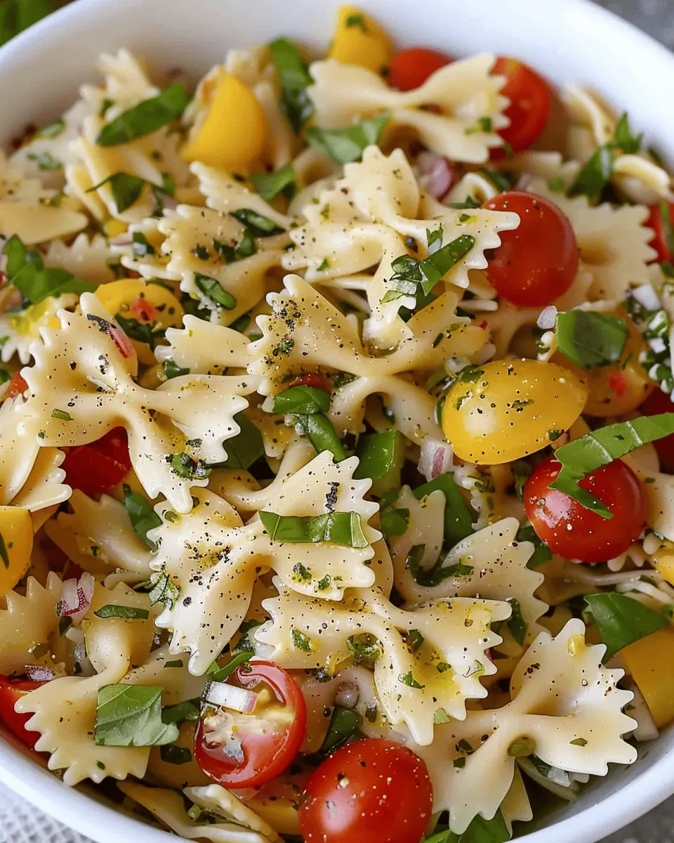 Bow Tie Pasta Salad: Easy and Delicious with Turkey Bacon and Chicken Ham