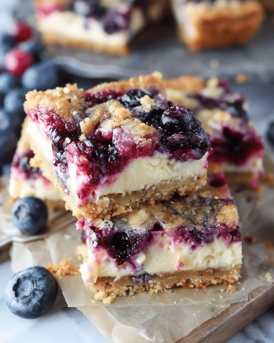 Blueberry Cream Cheese Bars: Easy Indulgence for Every Sweet Tooth