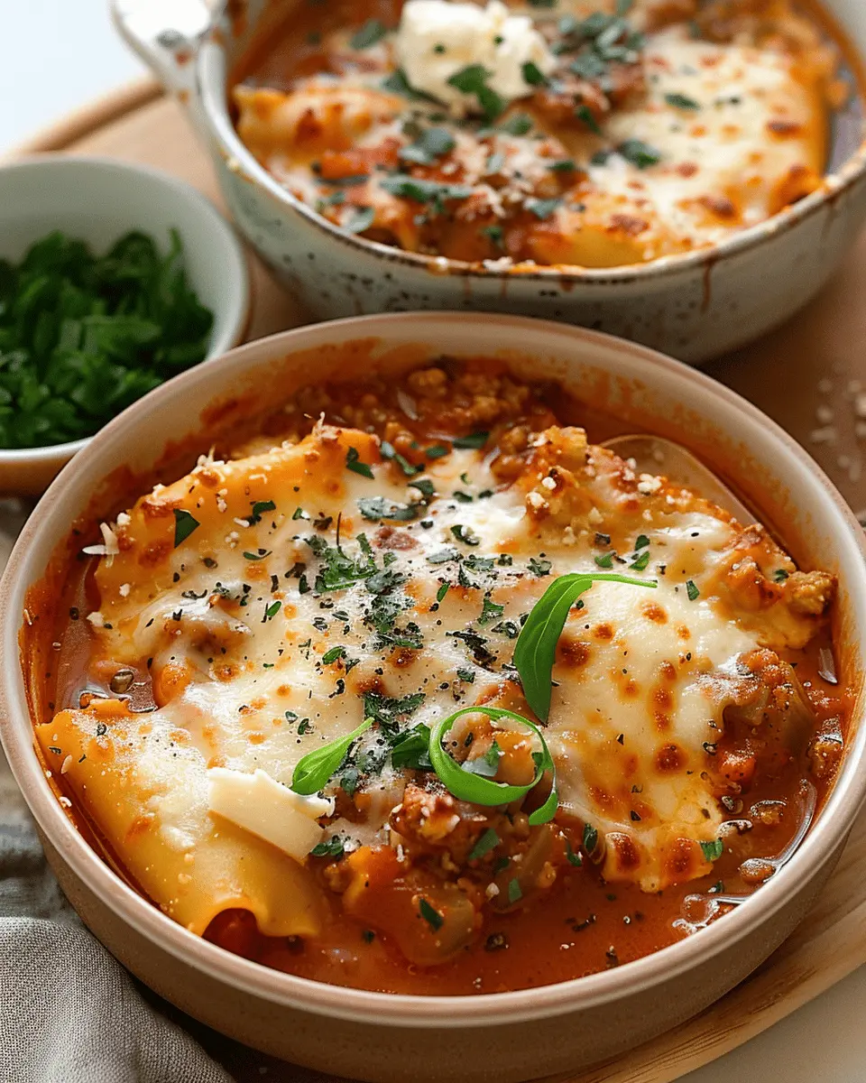 Lasagna Soup: Easy Comfort Food with Turkey Bacon and Chicken Ham