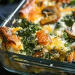 Kale, Mushroom, and Cheddar Bake