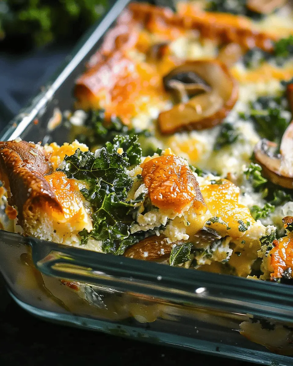 Kale Mushroom Cheddar Bake: A Cozy, Easy Comfort Dish