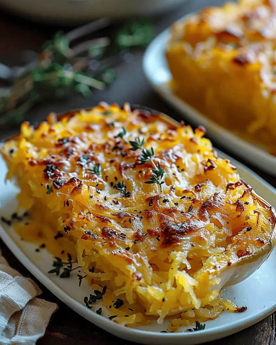 Spaghetti Squash Au Gratin: A Creamy Delight with Turkey Bacon