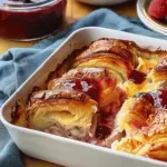 Monte Cristo Croissant Casserole