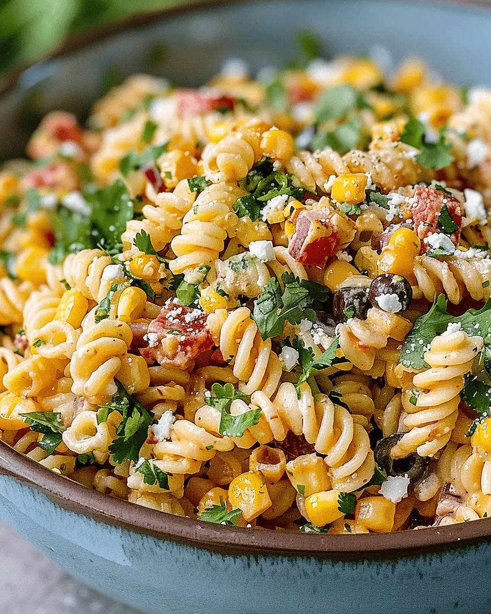 Easy Mexican Street Corn Pasta Salad: The Best Quick Recipe with Turkey Bacon