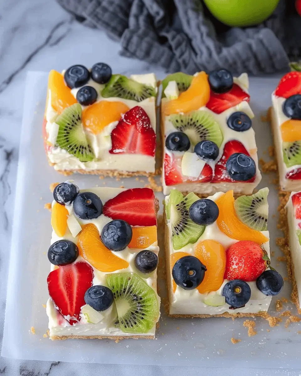 sugar cookie fruit pizza bars: the best easy recipe you’ll love