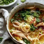 Aromatic Ginger Scallion Chicken Noodle Soup