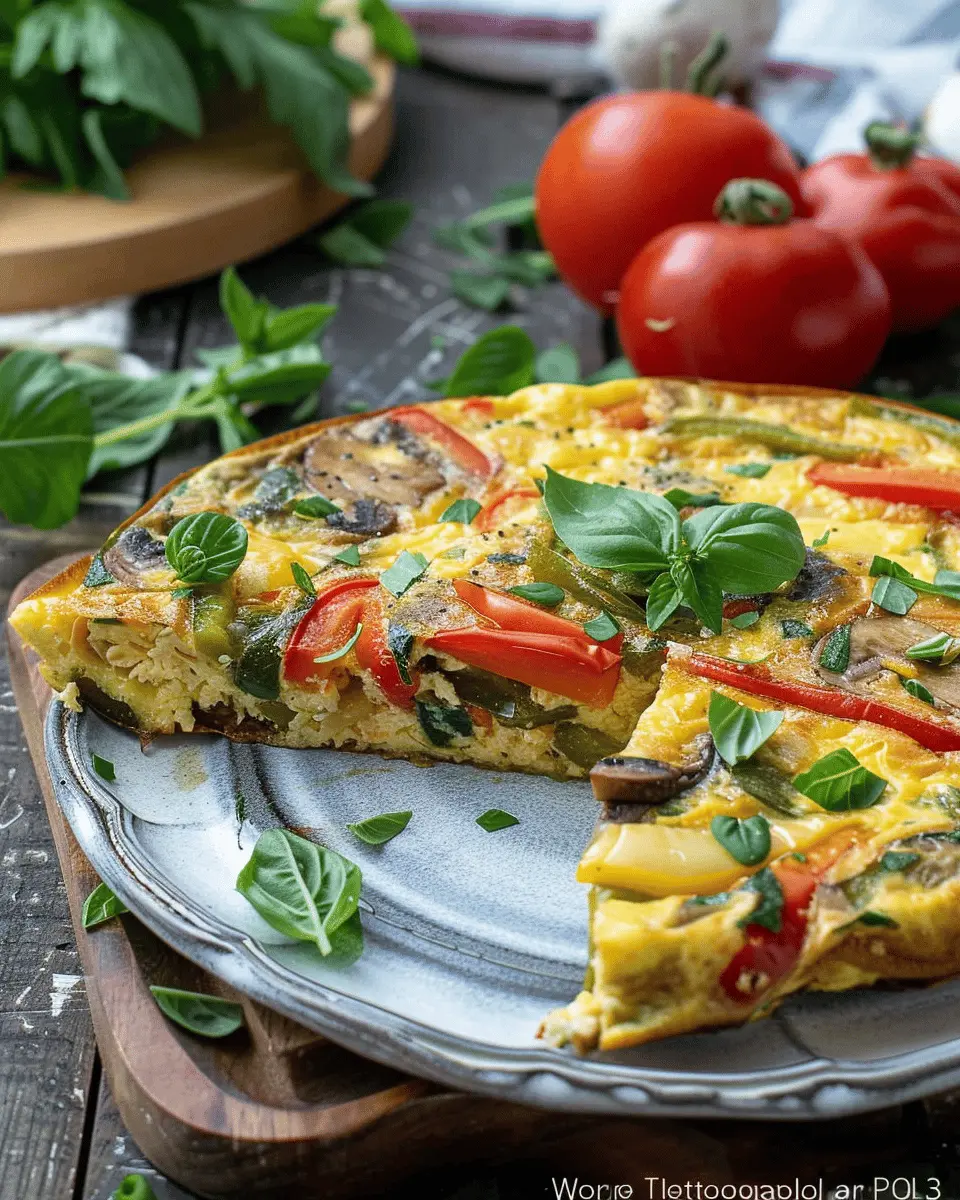 Veggie Frittata with Bell Peppers, Onions, and Mushrooms Bliss