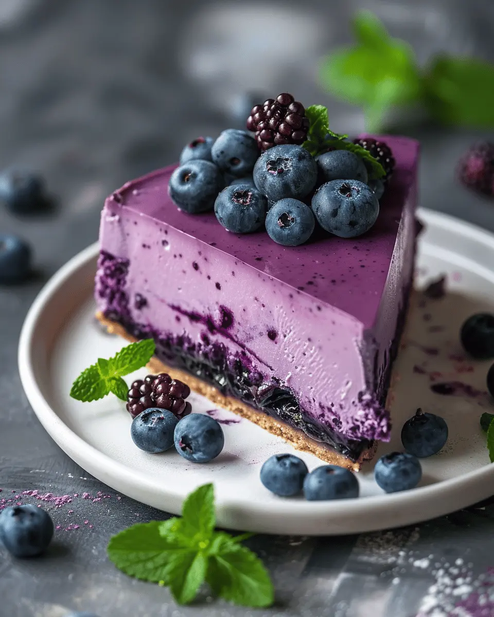 No Bake Blueberry Cheesecake