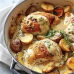 Chicken and Potatoes with Dijon Cream Sauce