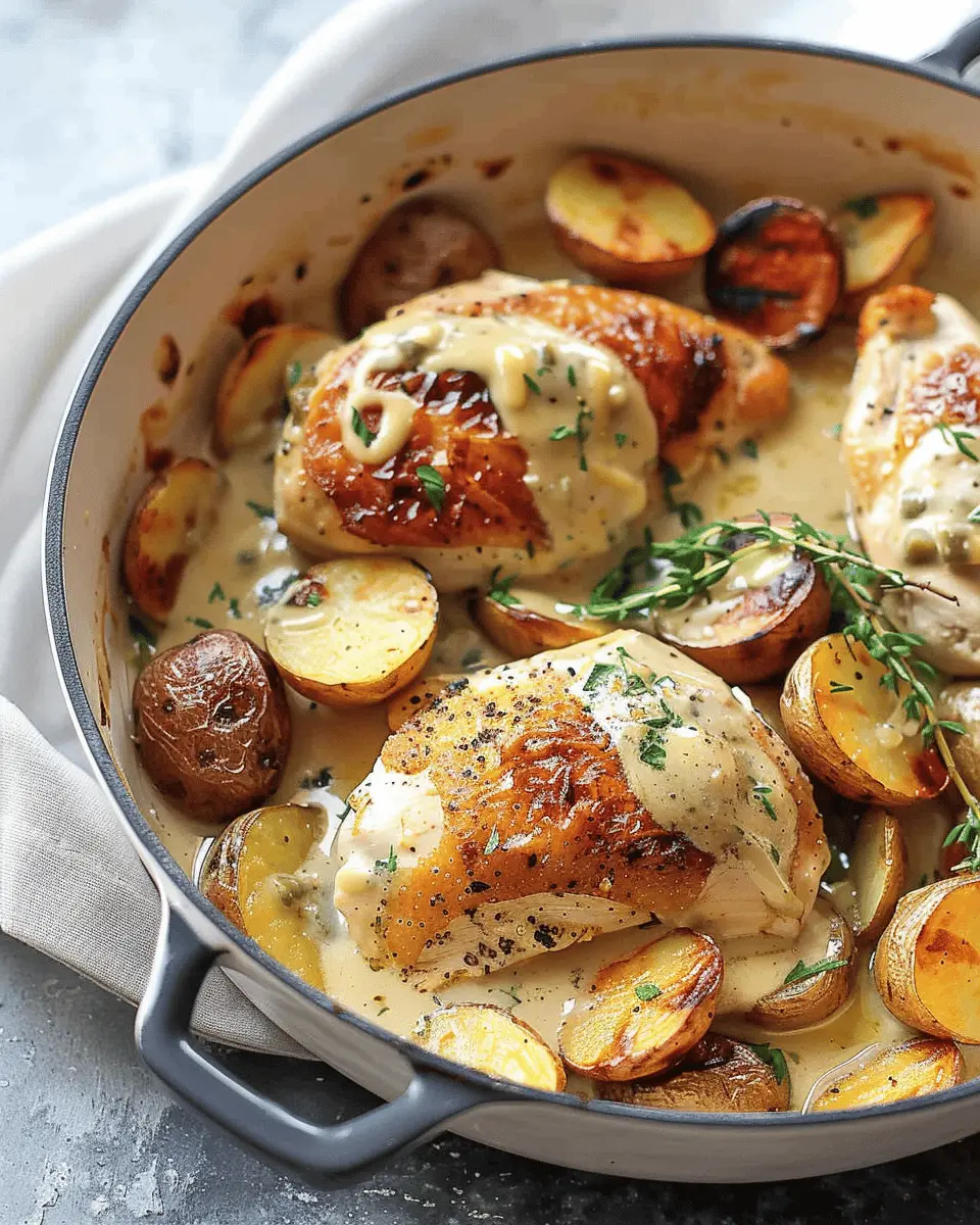 Chicken and Potatoes with Dijon Cream Sauce: Easy Comfort Food Delight
