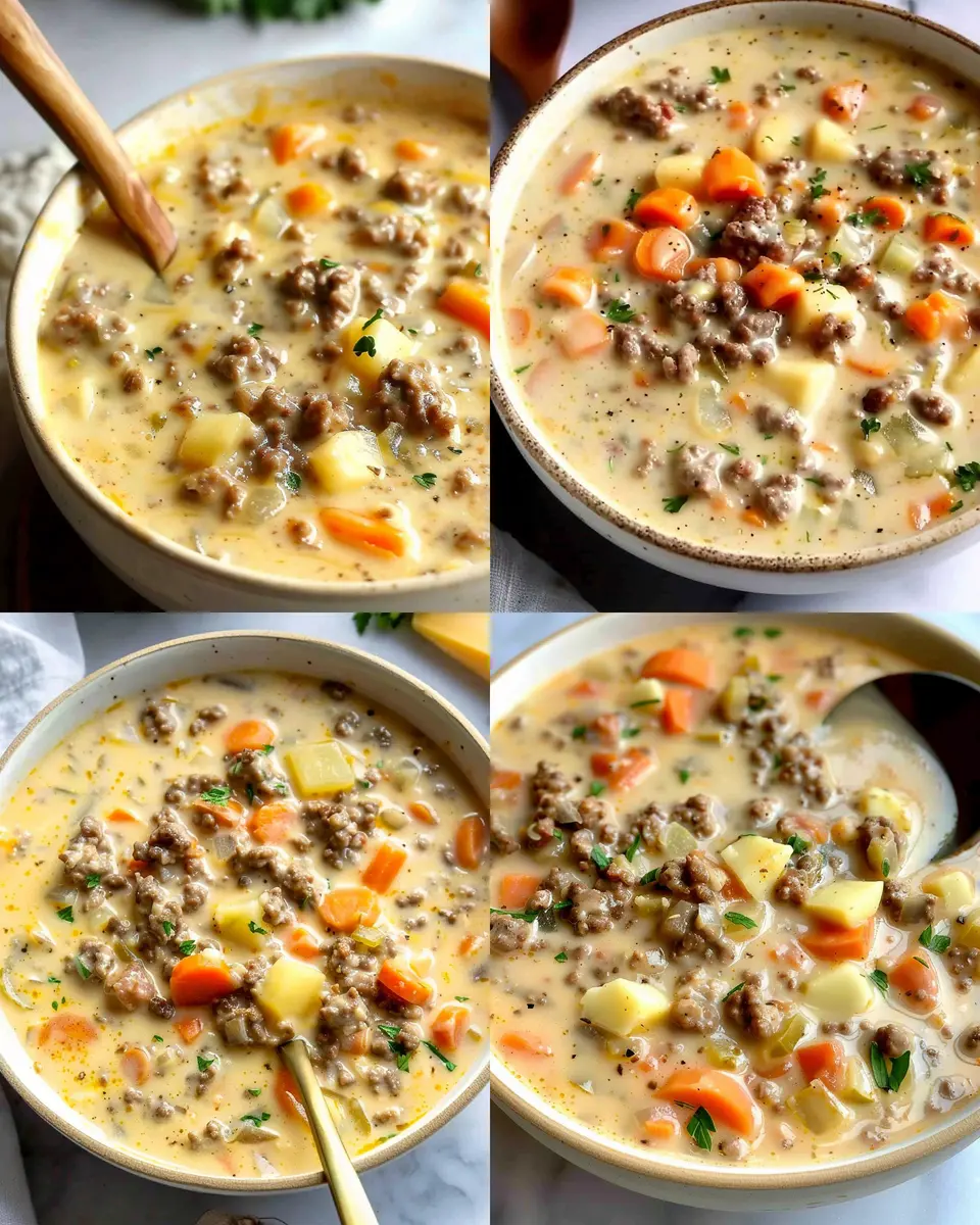 Cheeseburger Soup: A Creamy, Indulgent Twist with Turkey Bacon