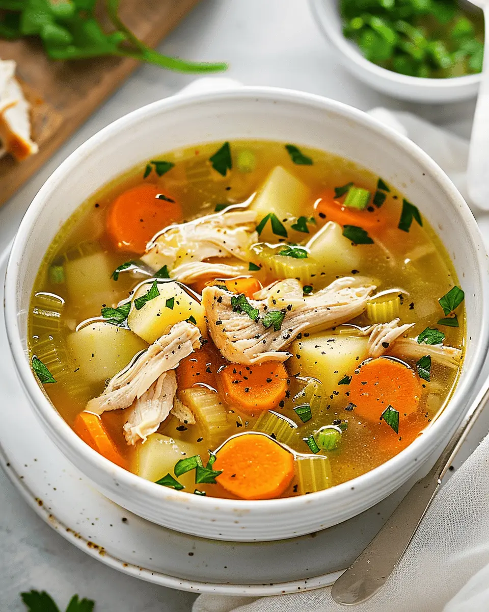 Chicken Soup Made Easy: Cozy Comfort with Turkey Bacon and Chicken Ham