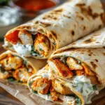 Crispy Air Fryer Chicken & Mozzarella Wraps
