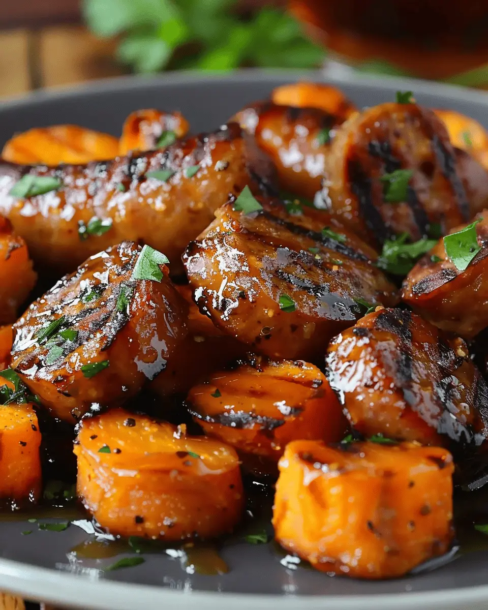 Sausage and Sweet Potatoes with Honey Garlic Sauce: Easy Comfort Food