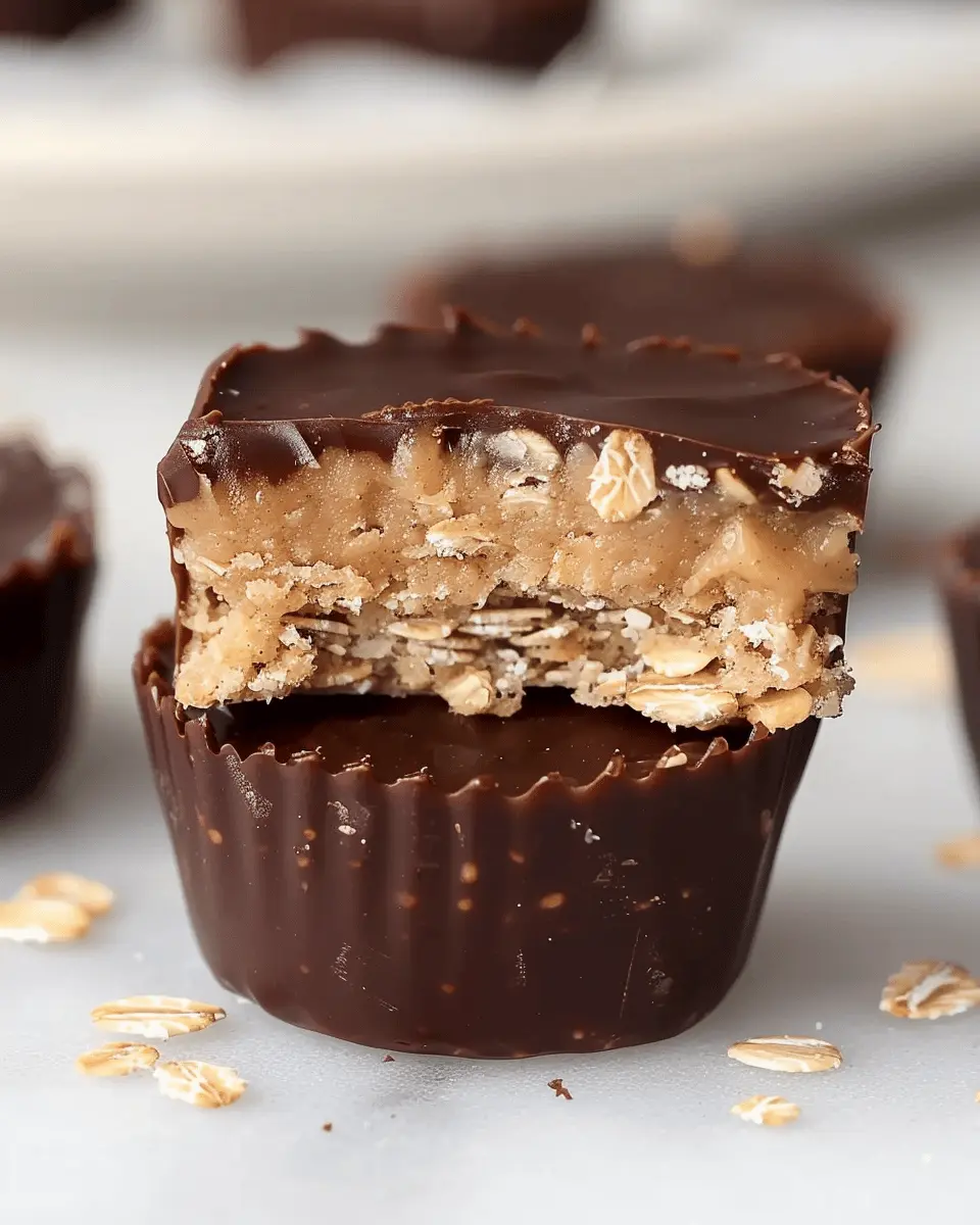 Easy No Bake Peanut Butter Oat Cups