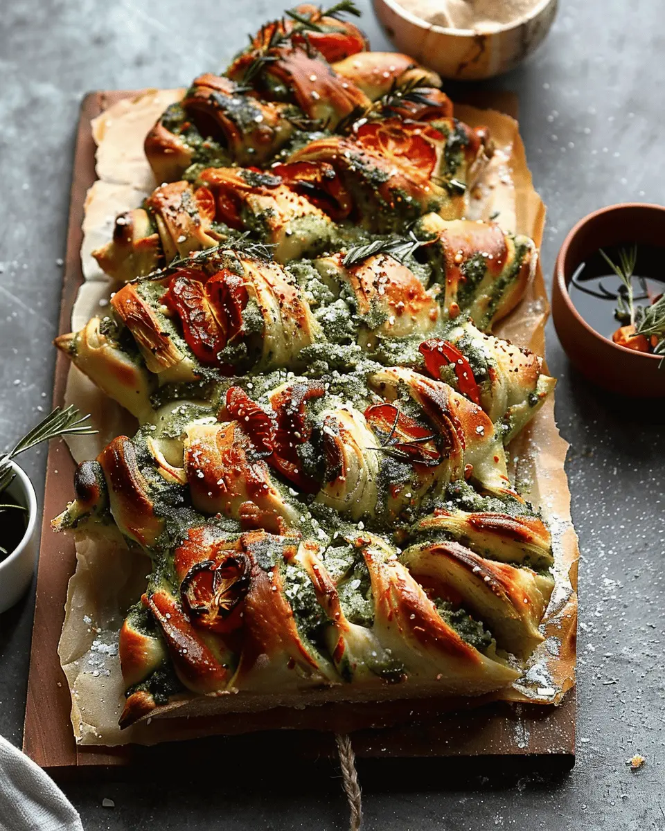 Cheesy Pesto Christmas Tree Pull-Apart Bread: The Best Holiday Treat