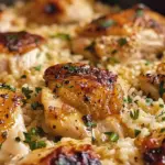 Garlic Butter Chicken and Rice Casserole