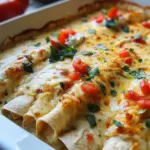 38g Protein Chicken Enchiladas with Dreamy White Sauce
