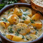 Hearty Cheddar Garlic Herb Potato Soup Recipe