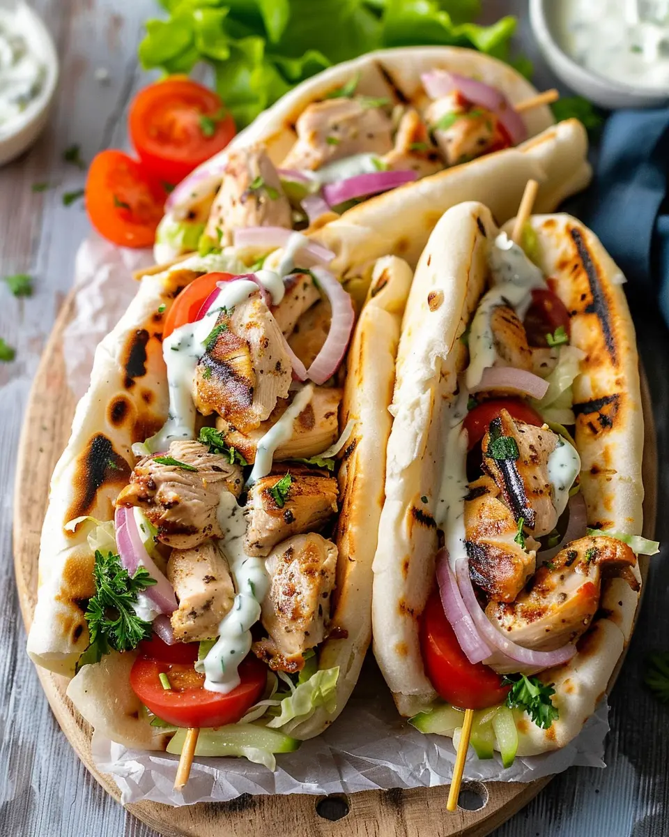 Greek Chicken Gyros