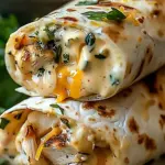 Cheesy Garlic Chicken Wraps