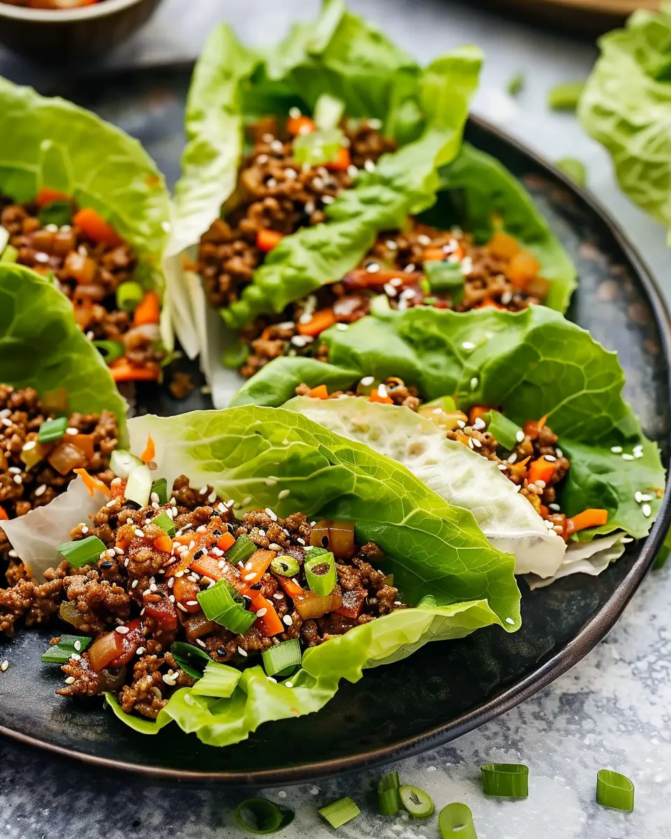 asian-style ground beef lettuce wraps: easy, healthy, and delicious